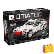 QMAN QMAN 54008 - Speedy Shadow fehér sportautó - 100% technic-kompatibilis építőjáték barkácsolás, építés