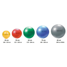  QMED Fizioball pumpával 75 cm 150 kg-ig gyógyászati segédeszköz