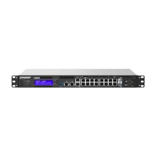 QNAP QGD-1602P Vezérelt L2 2.5G Ethernet (100/1000/2500) Ethernet-áramellátás (PoE) támogatása Fekete, Szürke (QGD-1602P-C3758-16G) hub és switch