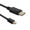 Qoltec 50434 Mini Displayport - Displayport (apa - apa) kábel 1.8m - Fekete (50434)