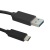 Qoltec 50492 USB 3.0 A-C összekötő kábel 1.5m - Fekete (50492)