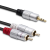 Qoltec 52339 3.5mm Jack apa - 2x RCA apa Kábel (1m)