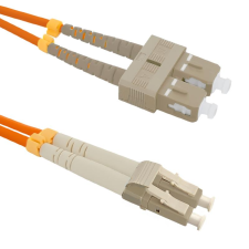 Qoltec 54042 LC/UPC - SC/UPC Optikai Duplex kábel 5m - Narancssárga (54042) kábel és adapter