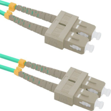Qoltec 54356 száloptikás kábel 10 M 2x SC OM4 Zöld (54356) kábel és adapter