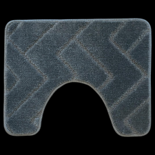 Quadrat Silver fürdőszobaszőnyeg 50x40cm WC elé szürke cikk-cakk 1700gsm lakástextília