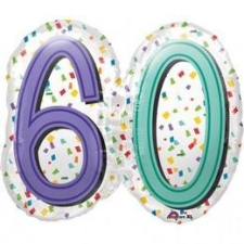 Qualatex Rainboww birthday super shape fólia lufi 60 party kellék