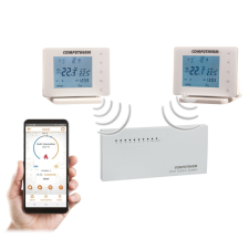 QUANTRAX COMPUTHERM E800RF multizónás WI-fi termosztát vezeték nélküli érintőgombos vezérlőkkel beépíthető gépek kiegészítői