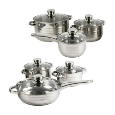  Queen Royal 12 részes rozsdamentes acél edénykészlet  QR-8878  edény