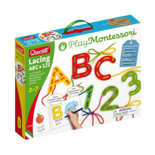 Quercetti Montessori - ABC+123 fejlesztő fűzős játék kreatív és készségfejlesztő
