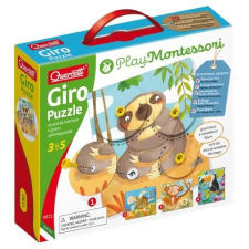 Quercetti : Montessori Giro 4 db-os állatos puzzle szett puzzle, kirakós