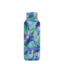 QUOKKA Hőtartó fémkulacs SOLID - Blue Irises 510ml - Quokka jóga felszerelés