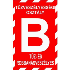  "B" tűzv.osztály - műanyag, 160*240mm információs tábla, állvány