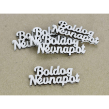  &quot;Boldog Névnapot&quot; felirat fehér 2,3x5,3cm 5db/csomag dekorációs kellék