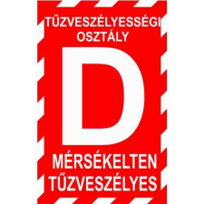  "D" tűzv.osztály - utánvilágító öntapadó, 160*240mm információs tábla, állvány