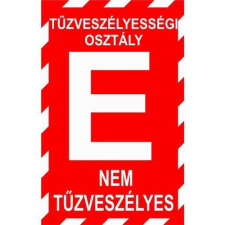  "E" tűzv.osztály - utánvilágító műanyag, 160*240mm információs tábla, állvány