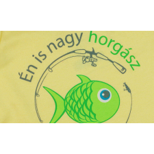 " Én is nagy horgász leszek!" feliratos ujjatlan rugdalózó rugdalózó