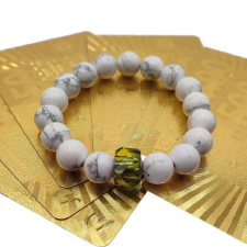 "Helix Bead" -Swarovski kő-márvány-karkötő-Olivine karkötő