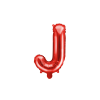  "J" betű fólia lufi 35cm piros