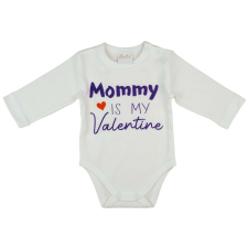 "Mommy is my Valentine" feliratos valentin napi baba body fehér kombidressz, body