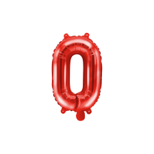 "O" betű fólia lufi 35cm piros party kellék