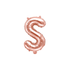  "S" betű fólia lufi 35cm rózsaarany