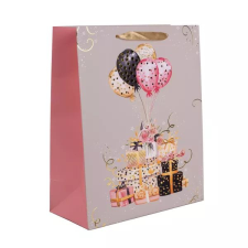 Qx Ajándék- és lufimintás ajándéktasak - 18 x 23 cm ajándéktasak