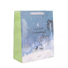 Qx Ajándéktasak Boldog Karácsonyt felirattal - 26 x 32 cm party kellék