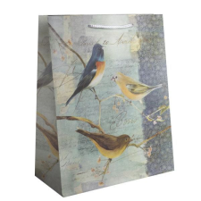 Qx Ajándéktasak madár mintákkal - 26 x 32 cm ajándéktasak