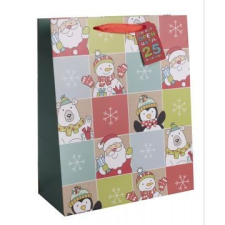Qx Ajándéktasak színes karácsonyi mintákkal - 18 x 23 cm party kellék