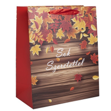 Qx Dísztasak matt 26x32 cm faleveles Sok szeretettel felirattal ajándéktasak