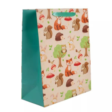 Qx Erdei állat- és gomba mintás ajádéktasak - 18 x 23 ajándéktasak