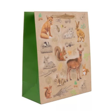 Qx Erdei állat mintás ajádéktasak - 18 x 23 cm ajándéktasak