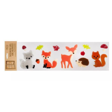 Qx Erdei állatok ablakzselé szett - 15 x 55 cm party kellék