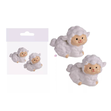 QX-IMP 2 db-os Cuki bárány figura fehér 3,2 cm dekorációs kellék