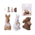 QX-IMP 6db-os Cuki nyuszi figura szett arany, fehér, barna mix