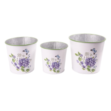 QX-IMPEX KFT IRIS bádog kaspó x3 db hortenzia 115-15cm (80975) kerti tárolás