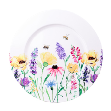 QX-IMPEX KFT IRIS bádog tálca mezei virág 33x1,5cm (81058) tányér és evőeszköz