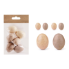 QX-IMPEX KFT IRIS dekor műanyag tojás x6 natúr/krém/barna 4x6cm (72008)
