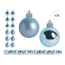 QX-IMPEX KFT IRIS karácsonyi dísz, pvc gömb azúrkék 12db 4cm (050393) karácsonyi dekoráció