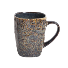QX-IMPEX KFT IRIS kerámia bögre virágos kék/barna 400ml (171214) bögrék, csészék