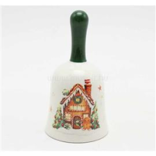 QX-IMPEX KFT IRIS kerámia mézeskalácsházas harang (QX_IMPEX_KFT_172813) dekorációs kellék