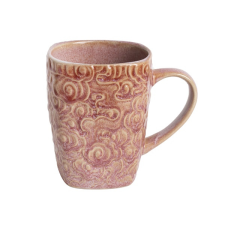 QX-IMPEX KFT Iris kerámiabögre virágos rózsaszín 400ml bögrék, csészék