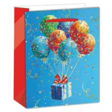 Qx Lufi mintás ajándéktasak, kék - 18 x 23 cm ajándéktasak
