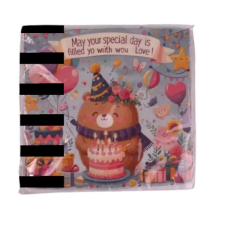 Qx Maci mintás születésnapi szalvéta - 20 db-os party kellék