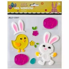 Qx Nyuszi és csibe ablakzselé - 20 x 25 cm party kellék