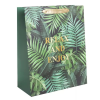 Qx Pálmalevél mintás ajándéktasask - 31 x 42 cm