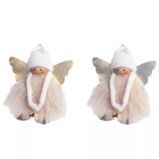 Qx Textil angyalka akasztóval, 11 cm - többféle party kellék