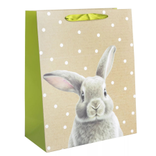 QX Toys Szürke nyuszi 26x32cm ajándéktasak ajándéktasak
