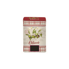  R2S.091OLIV Konyhai fémdoboz 12,5x9x17,5cm, Olives papírárú, csomagoló és tárolóeszköz