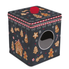 R2S.092GING Ablakos fémdoboz 13x13x14,5cm, Gingerbread papírárú, csomagoló és tárolóeszköz